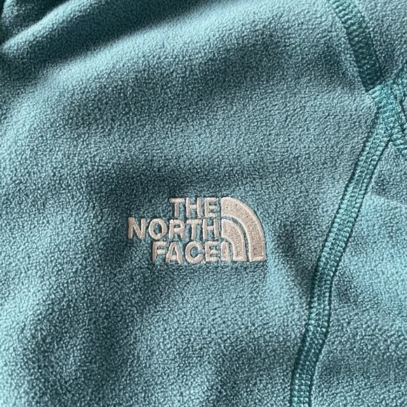 The North Face Women's Full Zip Fleece Jacket Lightweight Hooded Teal Size S - Picture 6 of 10